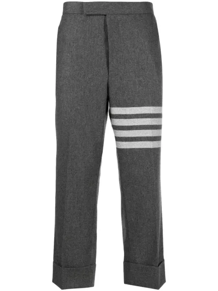 Pantaloni Thom Browne cu talie joasă gri