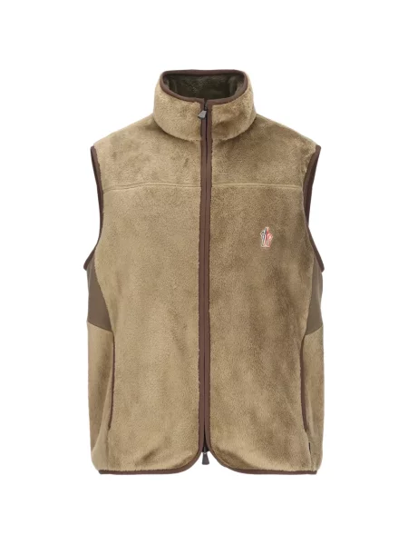 Vestă Moncler Grenoble din fleece cu autograf