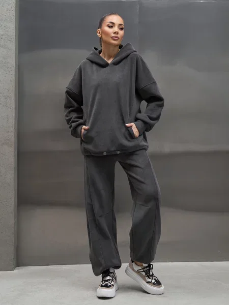 Спортивний костюм ISSA Plus комбінований верх сірий