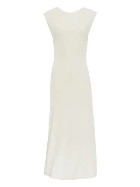 Rochie midi Aya Muse până la genunchi de costum alb