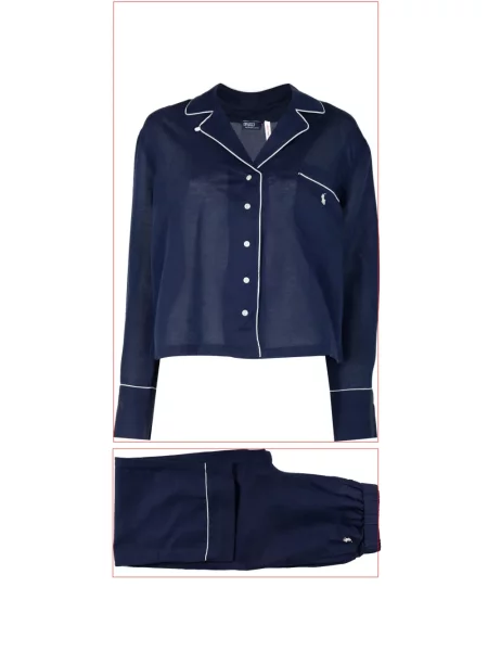 Pijamale Polo Ralph Lauren de in albastru