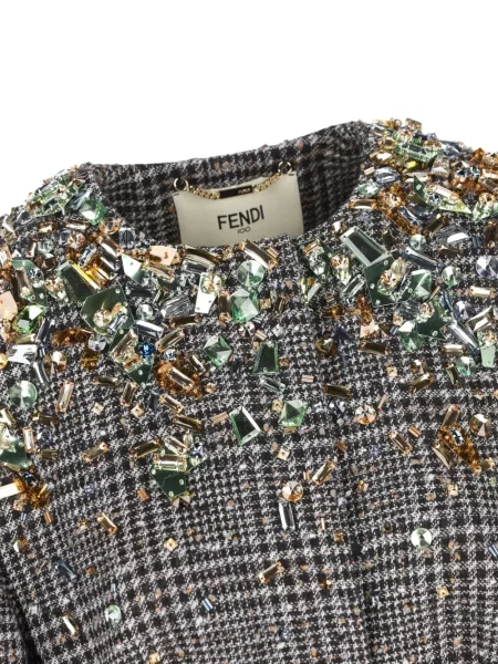 Geacă Fendi de cristal gri