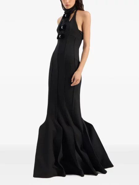 Gulerat rochie maxi Genny cu funde negru