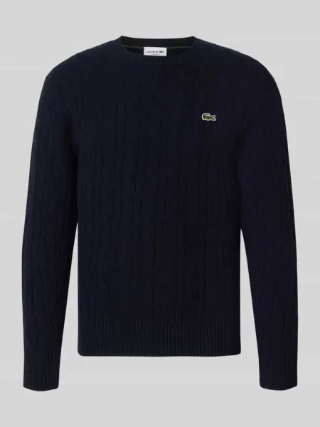 Sweter Lacoste wełniany niebieski