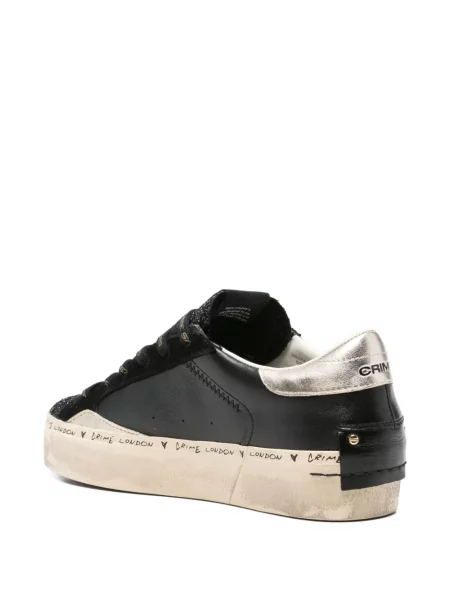 Sneakerși Crime London cu platformă negru