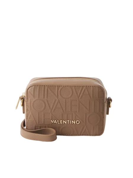 VALENTINO Torba preko ramena GYNEVRA devine dlake camel bež