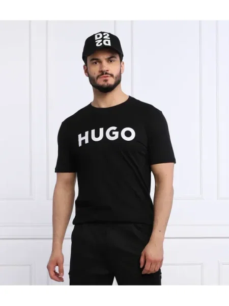 HUGO Tricou Dulivio | Regular Fit negru