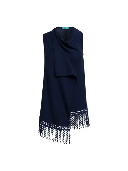 Sukienka Tooche z frędzli niebieska