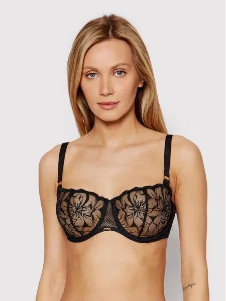 Chantelle Сутиен балконет Fleurs черен