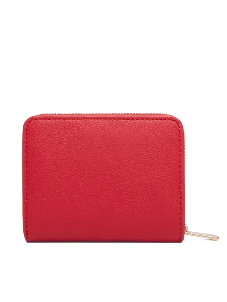 Pénztárca Tommy Hilfiger Th Icon Med Za W/Flap Piros fekete