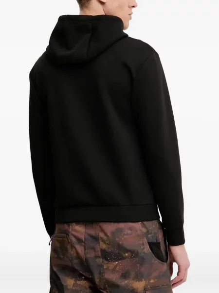 Hoodie Ea7 Emporio Armani με αυτόγραφο μαύρο