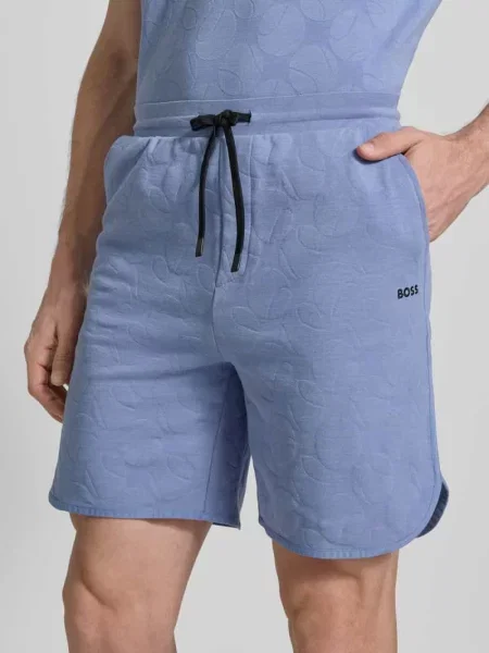 Szorty o kroju regular fit z Mieszanka bawełny Model JT_Member Short' Boss Green niebieskie