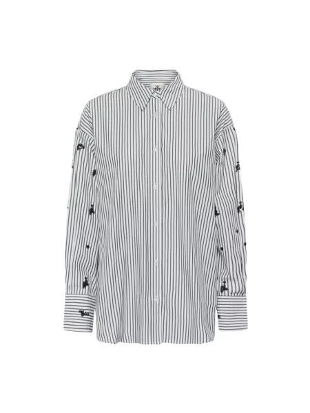 Koszula Karen By Simonsen w paski zielona