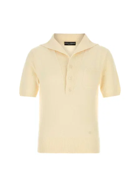 Koszulka polo Dolce And Gabbana żółta