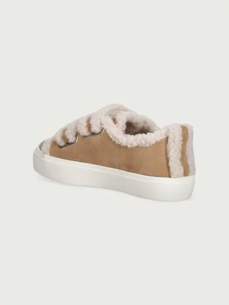 Inuikii SHEARLING LOW VELCRO gyerek velúr sportcipő bézs
