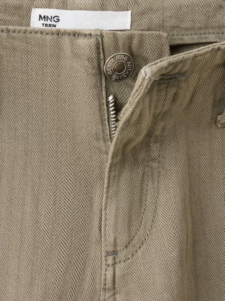 Jeansy wide leg w paski khaki Teen 38 MANGO TEEN