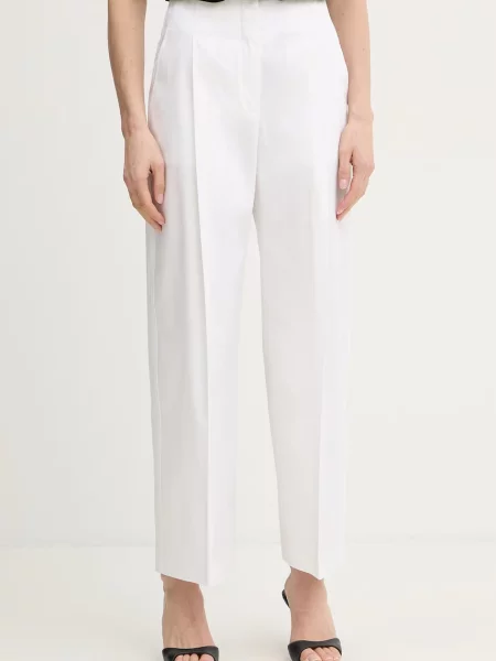 BOSS pantaloni wide leg pentru femei din cu Tulotta alb