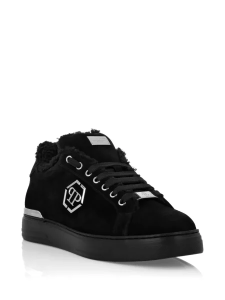 Маратонки Philipp Plein с връзки с дантела черно