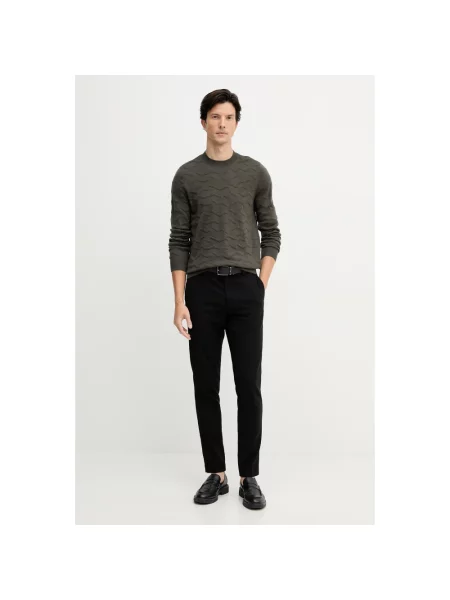 Armani Exchange sweter z dodatkiem wełny zielony