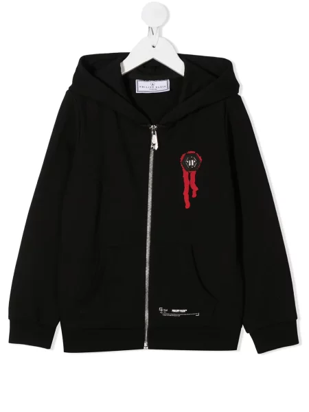 Bluza z kapturem dziecięca Philipp Plein czarna