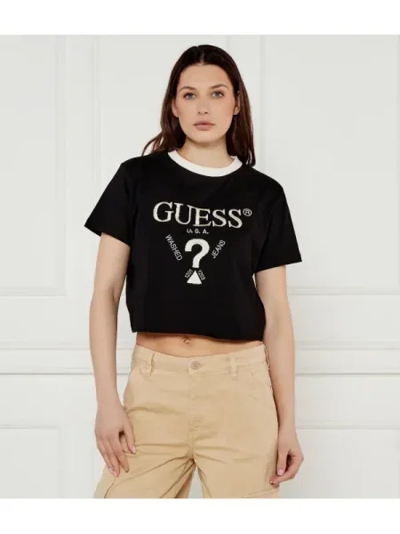 GUESS ACTIVE Tricou FILANTA | Cropped Fit negru