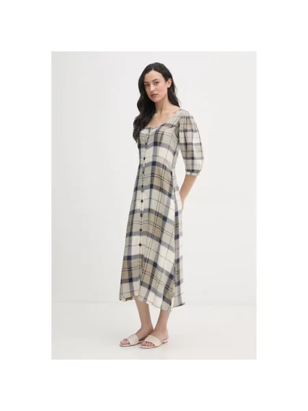 Lniana sukienka Barbour