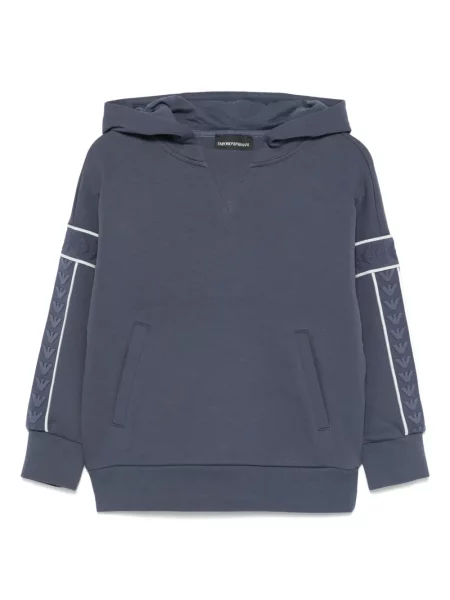 Bluza z kapturem dziecięca Emporio Armani niebieska