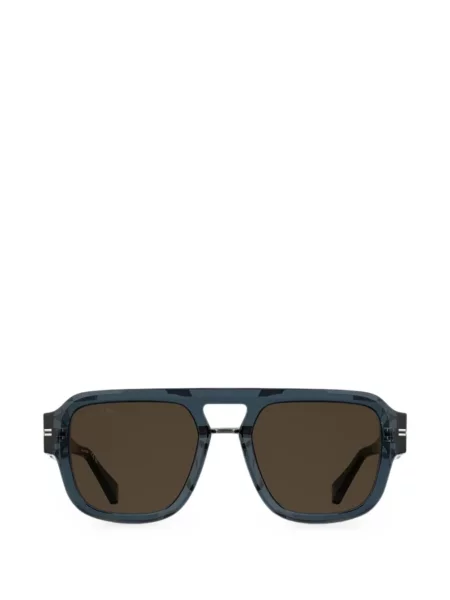 Ochelari de soare Lacoste cu imprimeu geometric albastru
