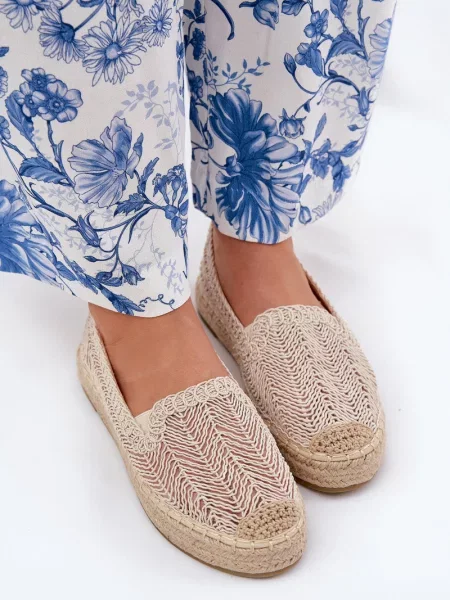 Еспадрили Vinceza на платформе бежово