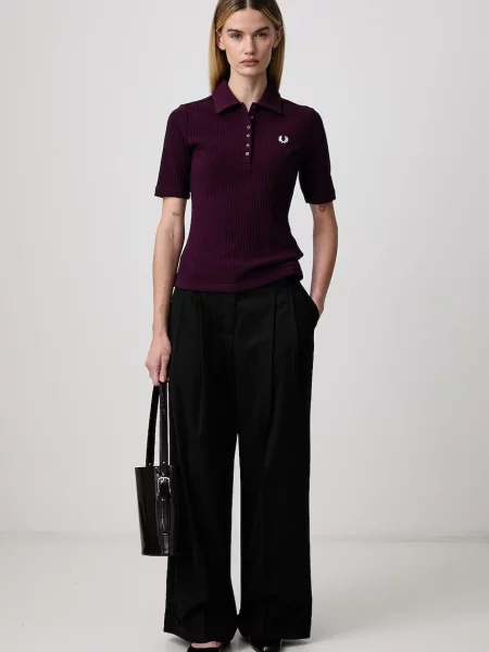 Fred Perry polo z bawełną fioletowa
