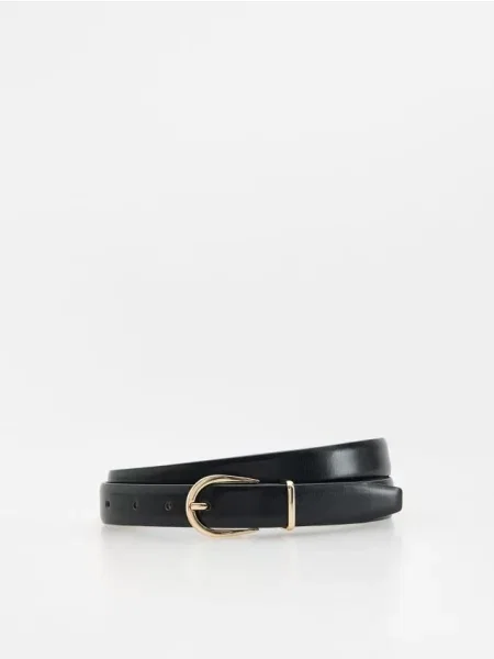 Reserved Curea Din Materiale Combinate negru