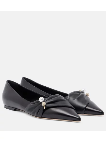 Balerini Jimmy Choo din piele negru