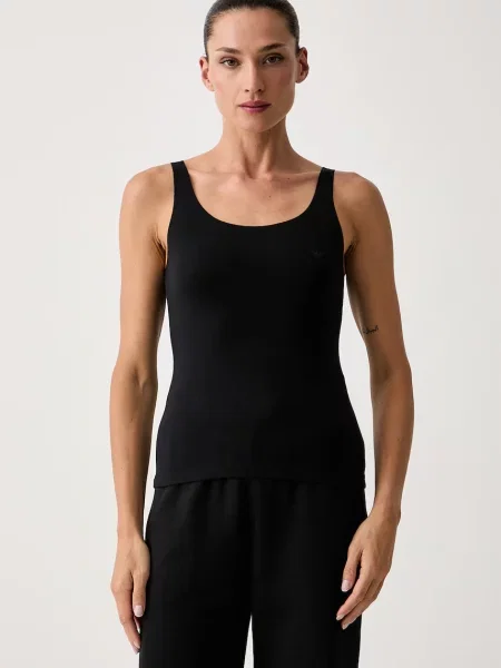 Emporio Armani Underwear top loungewear pentru femei din cu negru