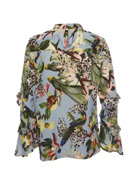 Top Sandro cu model floral cu imagine albastru