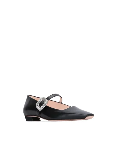 Balerinki Roger Vivier skórzane czarne