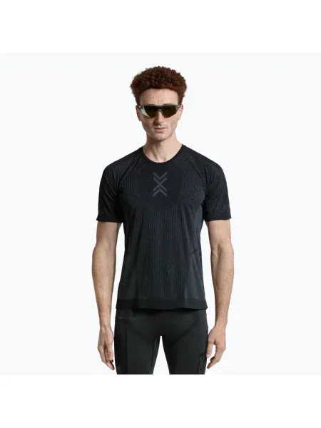 Мъжка тениска за бягане X-Bionic Xceed Run x black/rhino grey черно