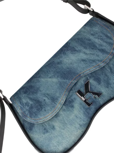 Чанта куфарчета Karl Lagerfeld Jeans с tie-dye ефект синьо