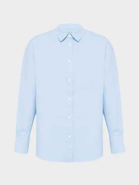 Сорочка повсякденна PRPY льон/бавовна блакитний