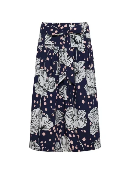 Fustă midi Cara Cara cu model floral cu imagine albastru