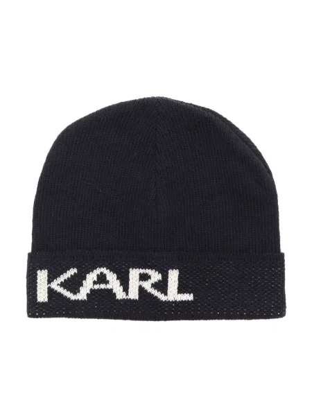 Czapka Karl Lagerfeld z logo niebieska