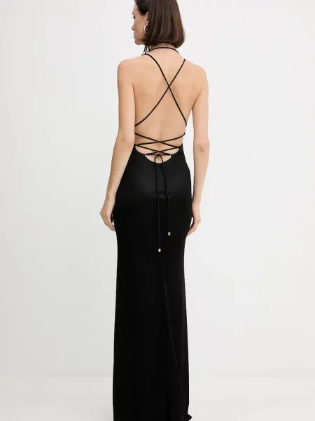 Elisabetta Franchi sukienka maxi dopasowana czarny