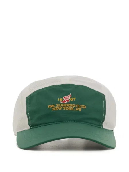 Krótka czapka z daszkiem Polo Ralph Lauren z twillu z nadrukiem brązowa