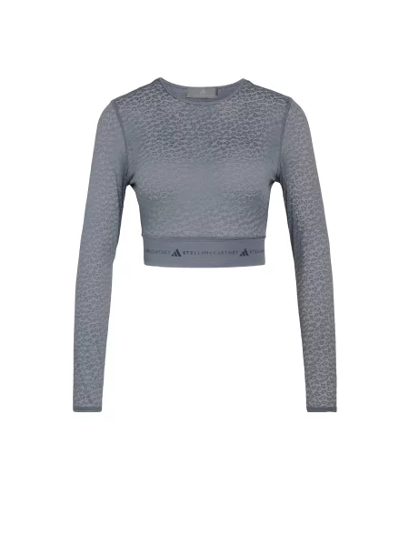 ADIDAS BY STELLA MCCARTNEY Tehnička sportska majica aSMC Longsleeve Lace Crop grafit siva