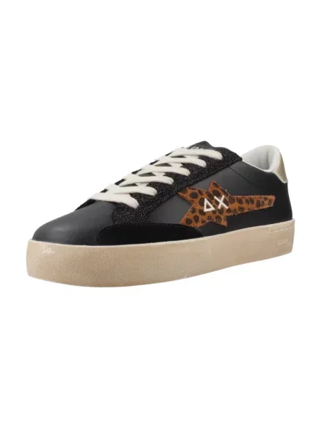 Sneakersy Sun68 skórzane czarne