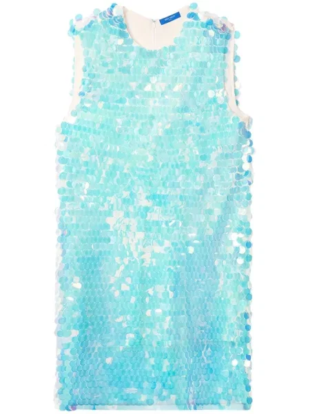 Rochie Nina Ricci cu paiete de costum albastru