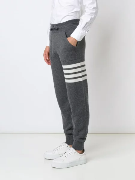 Ριγέ αθλητικά παντελόνια Thom Browne γκρι