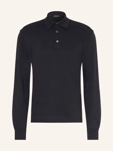 Zegna Žerzejová Polokošile tmavě modrá