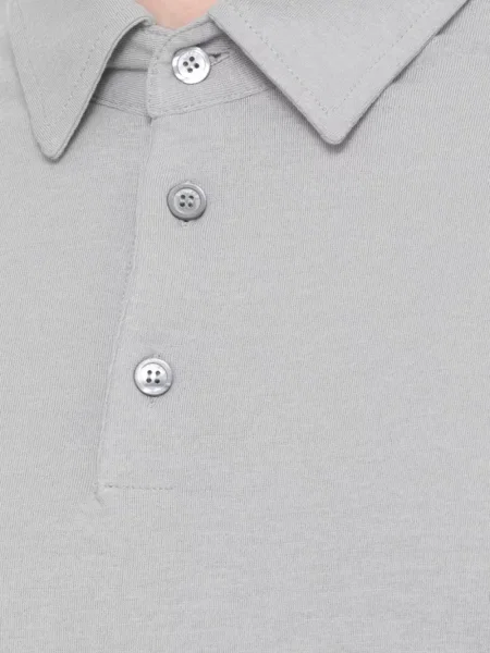 Tricou polo Zanone scurt gri