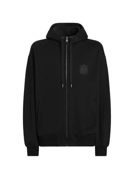 Hanorac cu glugă Dolce & Gabbana cu glugă negru