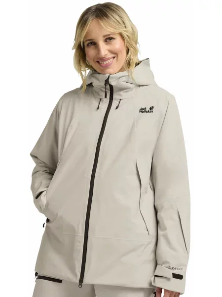 Гірськолижна куртка Jack Wolfskin Flowline pro 2l ins jkt w бежевий